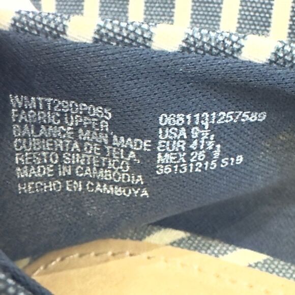 Time and Tru Womens Blue and White Striped Bow Ballet Flats Sz US 9.5/EUR 41.5 - Picture 10 of 11